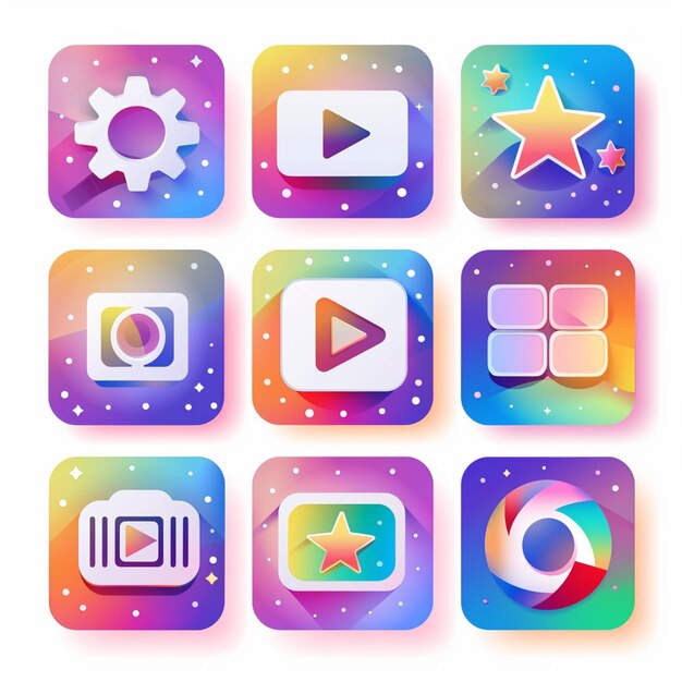 Creative Icon Set Titles for Mobile App Designs