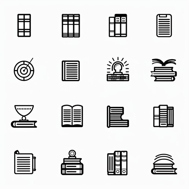 Photo creative icon set titles for mobile app designs