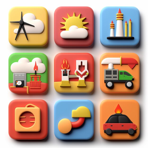 Creative Icon Set Titles for Mobile App Designs