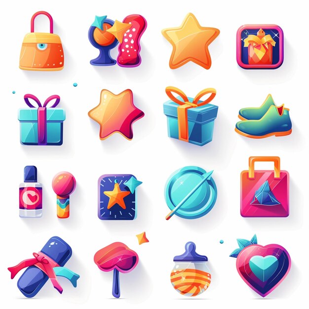 Creative Icon Set Titles for Mobile App Designs