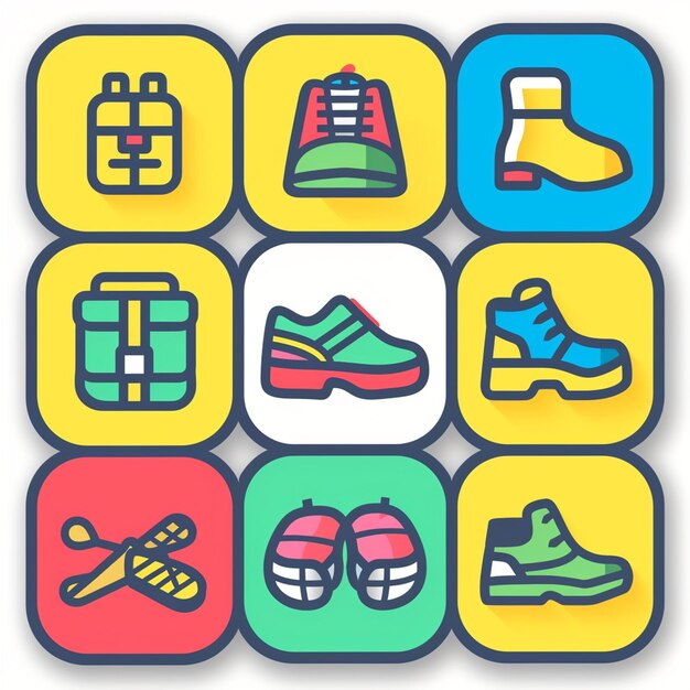 Creative Icon Set Titles for Mobile App Designs