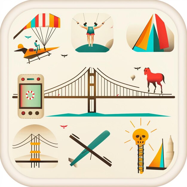 Creative Icon Set Titles for Mobile App Designs