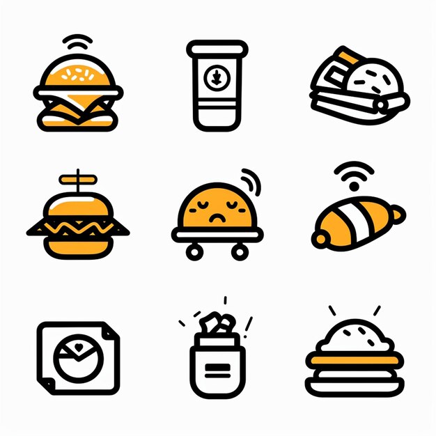 Creative Icon Set Titles for Mobile App Designs