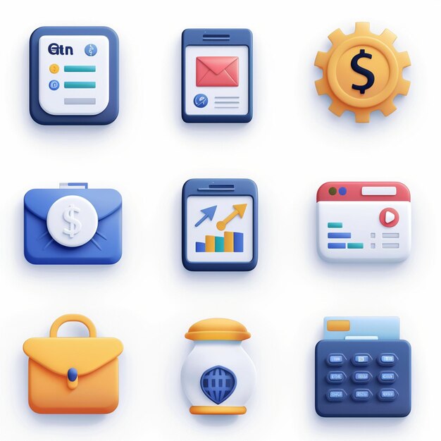 Creative Icon Set Titles for Mobile App Designs