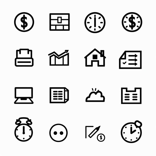 Creative Icon Set Titles for Mobile App Designs