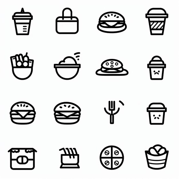 Creative Icon Set Titles for Mobile App Designs