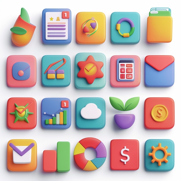 Creative Icon Set Titles for Mobile App Designs