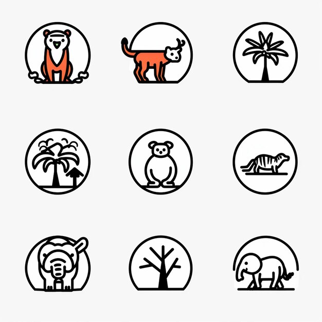 Creative Icon Set Titles for Mobile App Designs