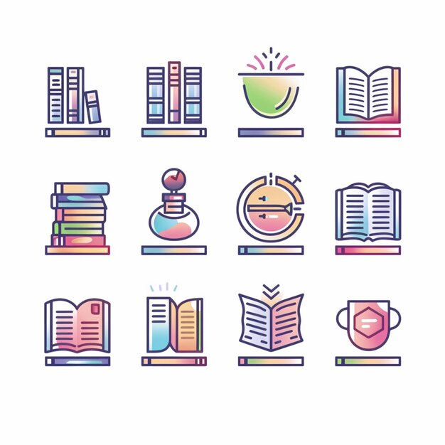 Creative Icon Set Titles for Mobile App Designs