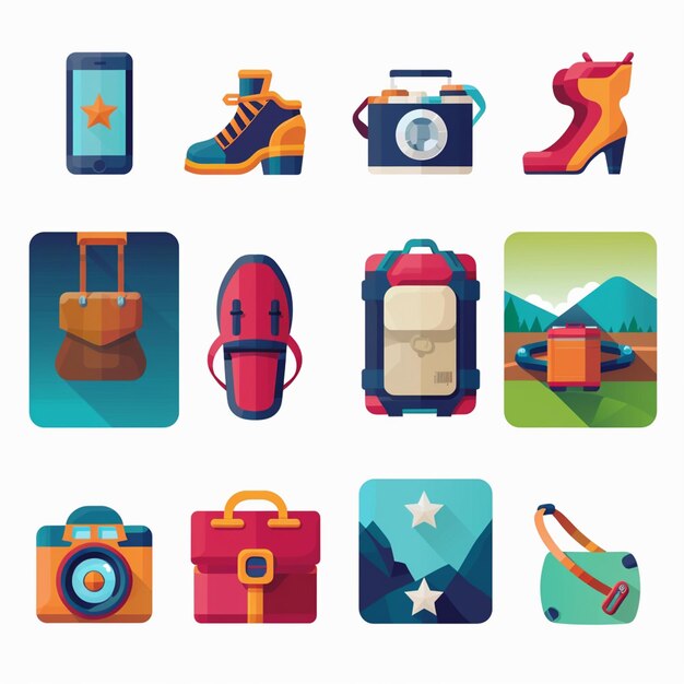 Creative Icon Set Titles for Mobile App Designs