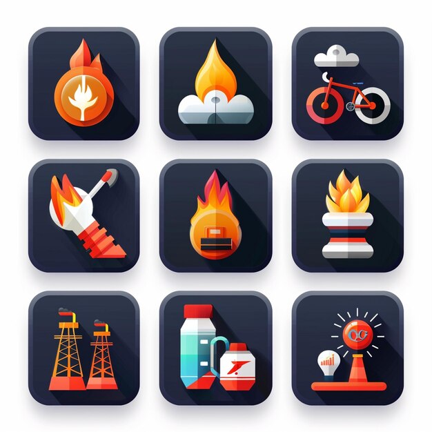 Creative Icon Set Titles for Mobile App Designs