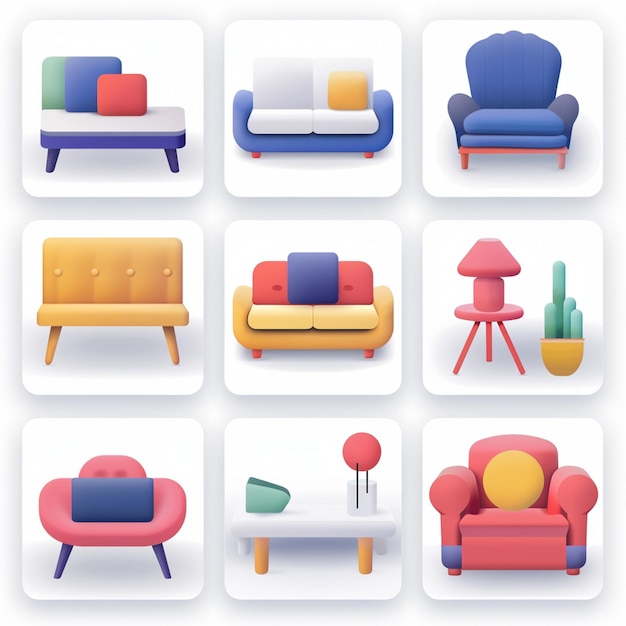 Creative Icon Set Titles for Mobile App Designs