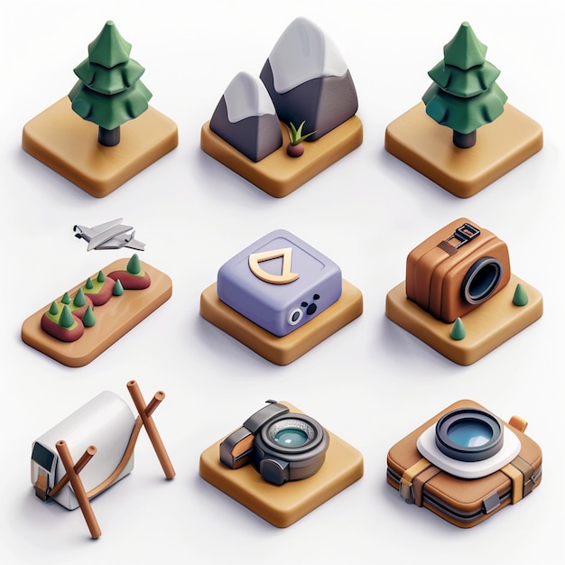 Creative Icon Set Titles for Mobile App Designs