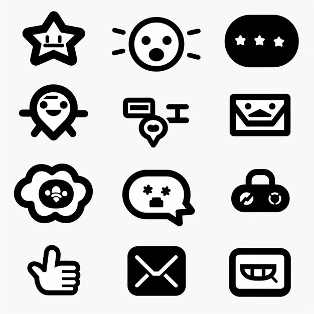 Photo creative icon set titles for mobile app designs