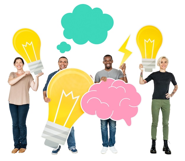 Creative ideas png element transparent background