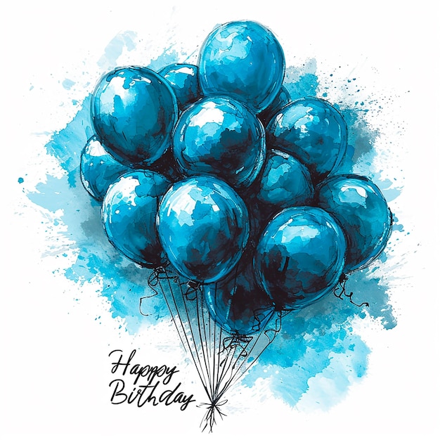 creative illustration birthday greeting generated by AI