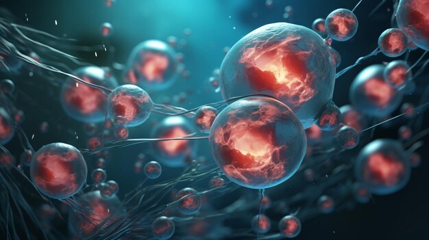 Creative image of embryonic stem cells cellular theme