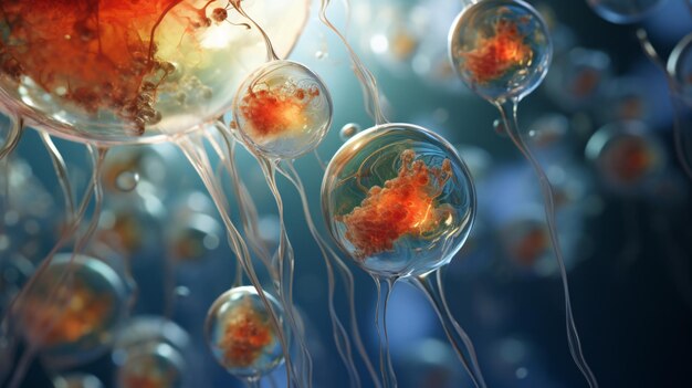 Творческое изображение эмбриональных стволовых клеток