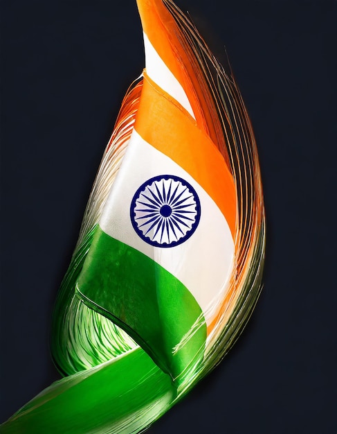 Creative Indian Flag design made by abstract waves Happy Independence Day and Republic Day