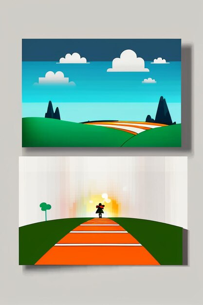 Creative inspiration cartoon comic style abstract simple drawing wallpaper background