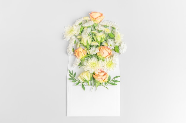 Creative layout composition of flowers