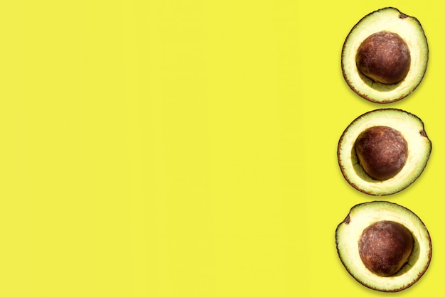 Creative layout made of avocado