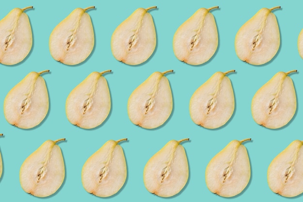 Creative layout made of pear.