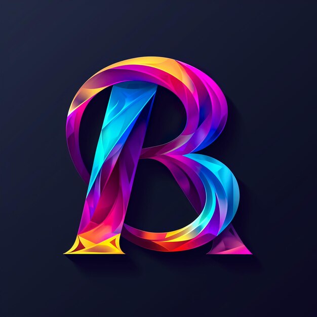 Foto design creativo di decorazione con la lettera b