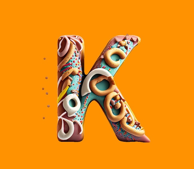 크리에이티브 글자 k 로고 디자인 글자 K 로고 현대적인 스타일로 그라디언트 컬러