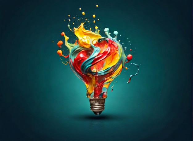 creative light bulb HD 8K wallpaper Stock Photographic Image