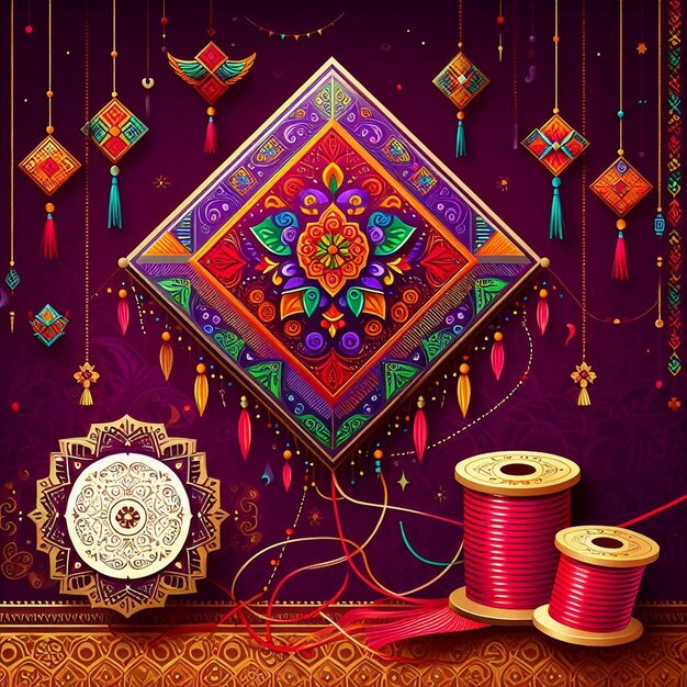 Creative makar sankranti greeting card beautiful makar sankranti card design