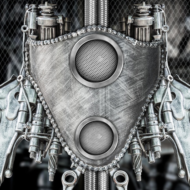 Robot metallico creativo