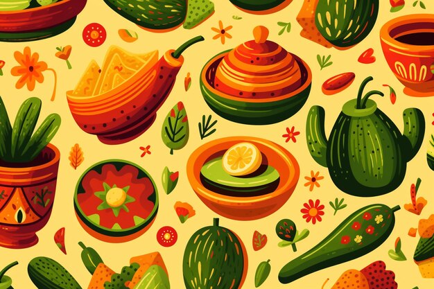 Creative mexican food background