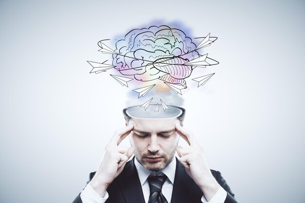 Photo creative mind concept