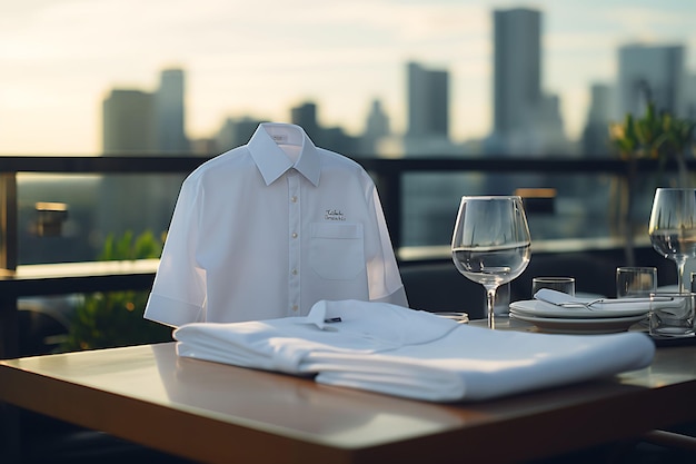 Creative Mockup of a Chefs Uniform Spotless and Pristine Captured in uniform collection design