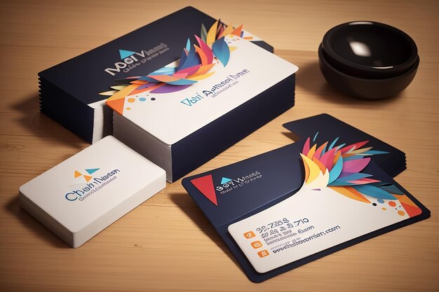 Photo creative modern name card business card design