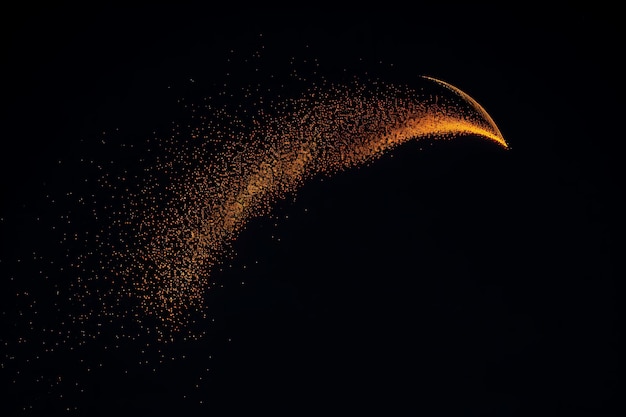 Творческая луна, сделанная из частиц.