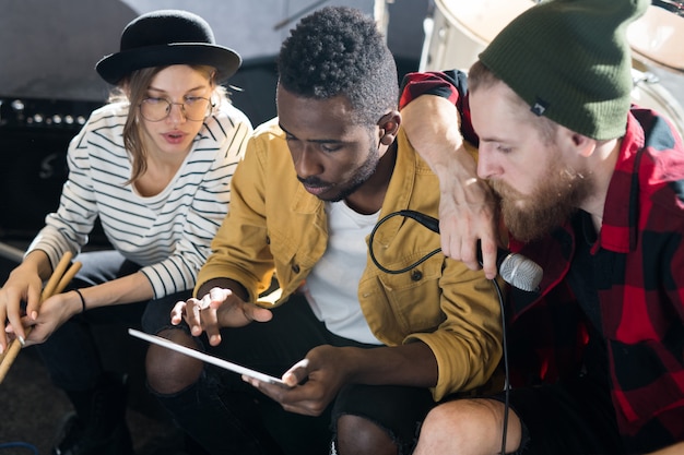 Creative Musicians Working in Studio