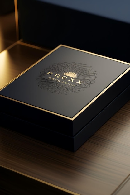 Фото Креативная упаковка премиум-бокса, излучающая роскошь и софистический элегантный дизайн коллекции коробки