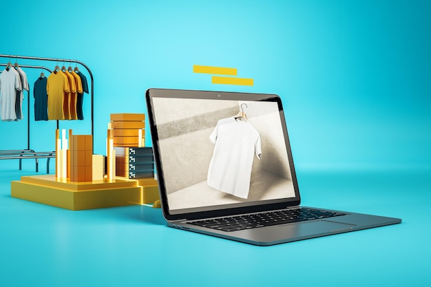 Creative online shopping concept