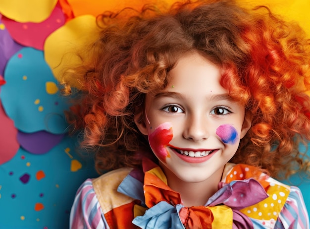 Creative party clown child