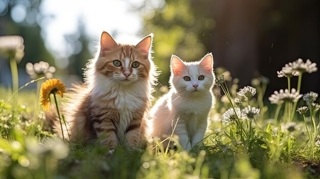 Creative photo of cute cats