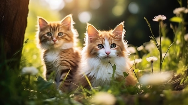 Creative photo of cute cats