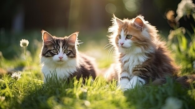 Creative photo of cute cats