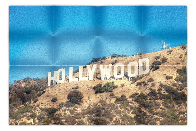 Креативная картина голливудской вывески в Лос-Анджелесе