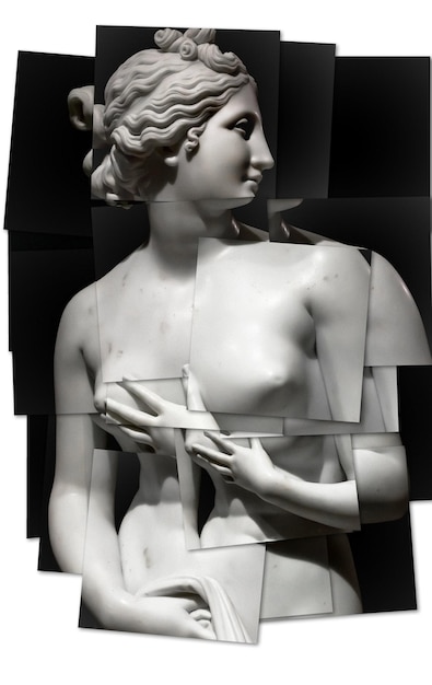 Creative picture of Venus statue classical statue of young beautiful woman