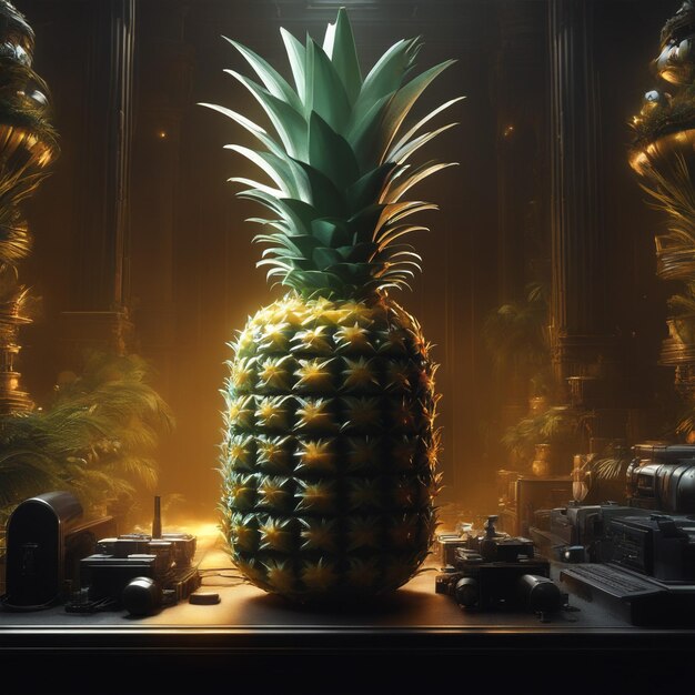 Foto concetto creativo di ananas