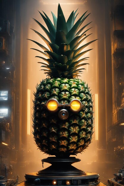 Photo creative pineapple consept