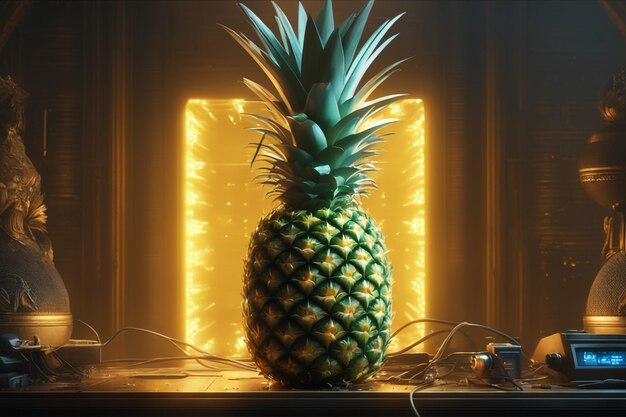 Photo creative pineapple consept