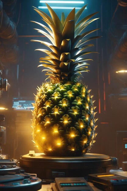 Photo creative pineapple consept
